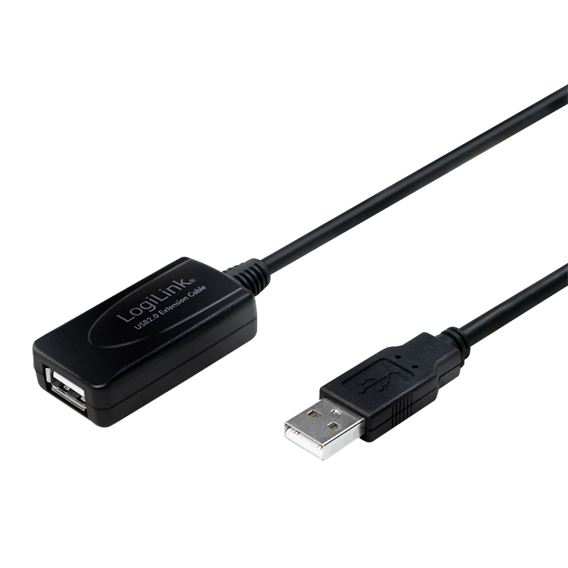 LOGILINK USB 2.0 Aktiv forlengelseskabel 15m Han-Hun