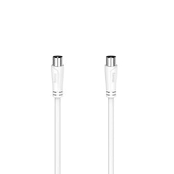 (UTEN ESKE) Antennekabel 90dB 1,5m Hvit