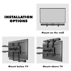 Universal lydplanke / soundbar feste 86-155mm *