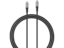 USB-C kabel 3m (sort) PD100W, støtter lading av laptop, flettet kabel for å unngå knuter