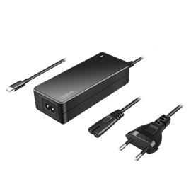 LOGILINK Universell strømforsyning for bærbare datamaskiner, USB-C-tilkobling, 65W, svart