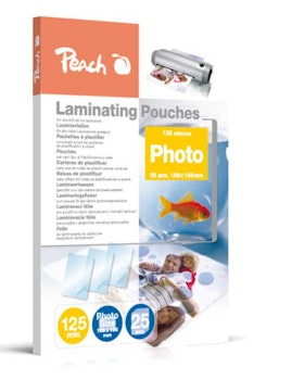 Peach lamineringslomme foto 10x15cm 25pack