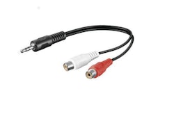 MicroConnect audio adapter 3,5mm jack 2xRCA 0,2m