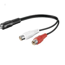 MicroConnect audio adapter 3,5mm jack 2xRCA 0,2m