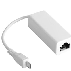 MicroConnect MicroUSB to Ethernet, White