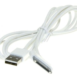 USB A HANN / 30POL. APPLE HANN, 1,5MTR, HVIT