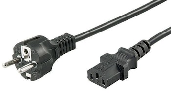 Strømkabel PC Schuko - C13, 1m