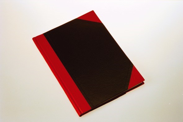 Büngers Notatbok "Kina" sort/rød A7