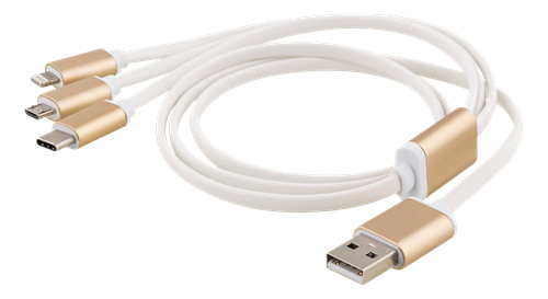 Multilader USB-C, Lightning, Micro USB, USB-A, 1m, Mobil ladder - ITSHOP