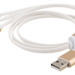 Multilader USB-C, Lightning, Micro USB, USB-A, 1m, Mobil ladder