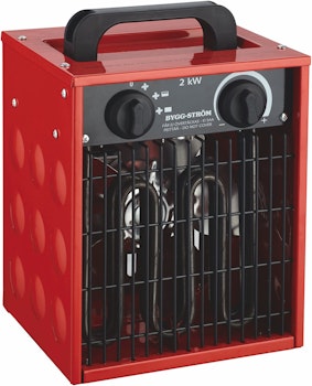 Byggtørker 2000w / 2kW m/justerbar termostat