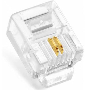RJ11 connector 6P2C - telefonplugg - 2 ledere