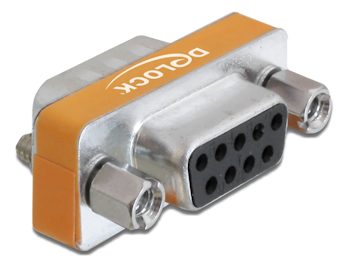 De-lock Adapter Null Modem D-Sub 9 pin male > D-Sub 9 pin female
