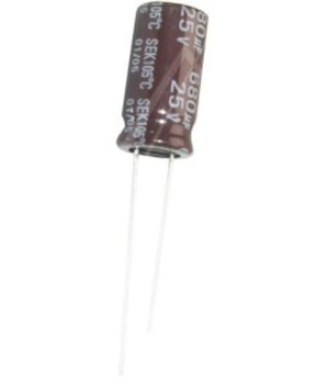 680UF-25V ELKO RADIAL 105° 10X16MM -ROHS-KONFORM-