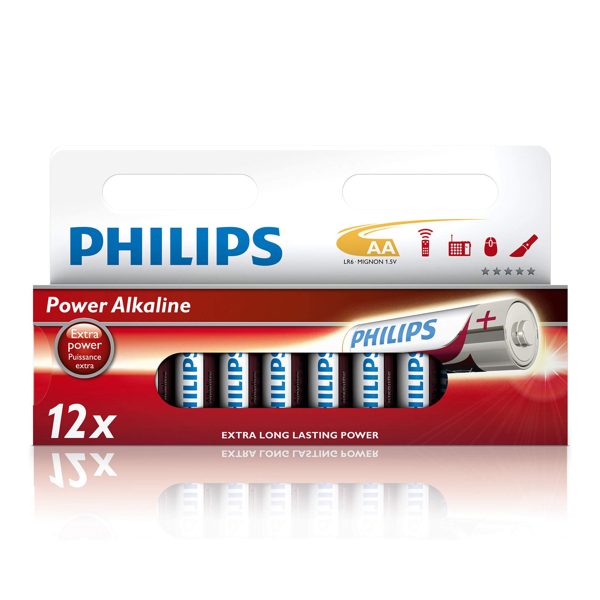 Philips AA Batteri, 12 PK. alk. LR6P12W/10