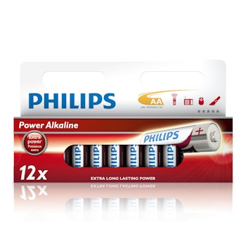 Philips AA Batteri, 12 PK. alk. LR6P12W/10