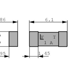 0452007.MRL - SMD-sikringer, 6.1 x 2.7mm, 7A, 72V, 60V Slow-blow, Littelfuse