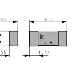 0452003.MRL - SMD-sikringer, 6.1 x 2.7mm, 3A, 125V, 125V Slow-blow, Littelfuse