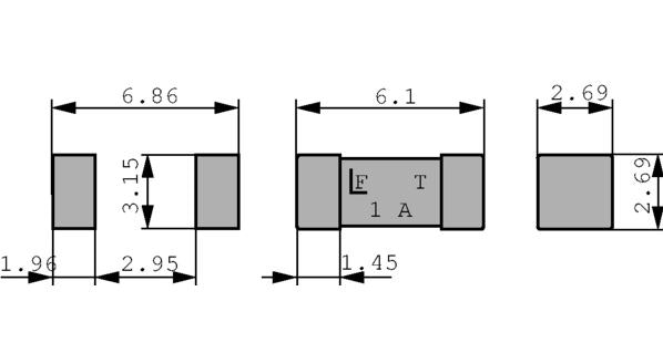 0452004.MRL - SMD-sikringer, 6.1 x 2.7mm, 4A, 125V, 125V Slow-blow, Littelfuse