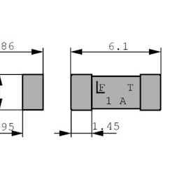 0452004.MRL - SMD-sikringer, 6.1 x 2.7mm, 4A, 125V, 125V Slow-blow, Littelfuse