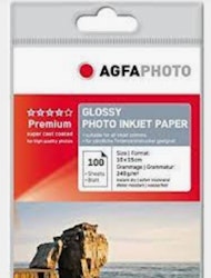 AGFA Fotopapir 10*15cm 240g Glossy Inkjet 100stk
