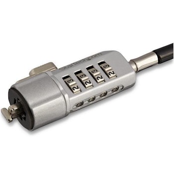 StarTech laptoplås- 1,8m - Vinyl Coated Steel Cable - 4 Digit - Computer Lock - Security Lock - Laptop Lock Cable (LTLOCK)