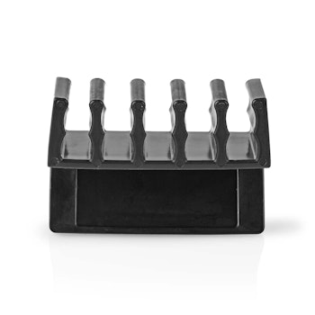 Kabelledelse / Kabelklips | 5 spor - 7.1 mm | Svart | 2 stk