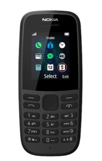 Nokia 105 mobiltelefon Dual Sim (sort)
