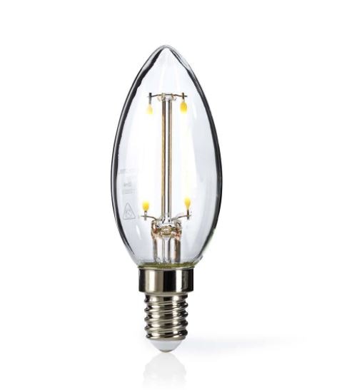 Nedis Dimbar LED-lampe retro filament, E14 | Stearinlys | 3 W | 100 lm -  ITSHOP