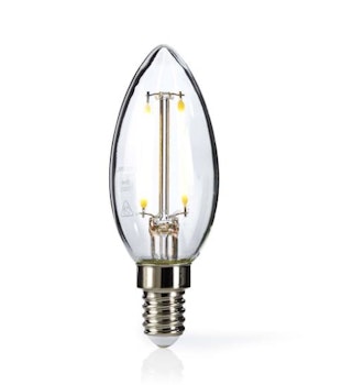 Nedis Dimbar LED-lampe retro filament, E14 | Stearinlys | 3 W | 100 lm