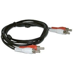 MicroConnect Stereo RCA Cable; 2 x RCA Male to RCA male, 2,5m