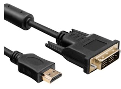 HDMI til DVI kabel 1m (sort)