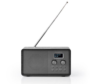 DAB + radio Borddesign | DAB+ / FM | 1.3 " | Batteridrevet | Digitalt | 4.5 W | Vekkeklokke | Sort