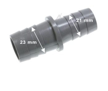 SLANGEKOBLING TIL AVLØPSSLANGER, 21X23MM