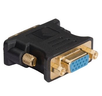 DVI Adapter DVI-I 24+5p Han - VGA Hun 15p Antrasitt