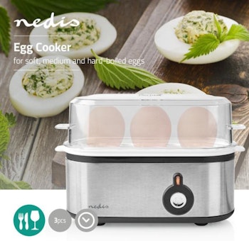 Eggkoker | 3 Egg | Desilitermål | Aluminium / Sort