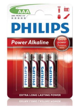 1,5V AAA Alkaline batteri i PowerLife serien fra Philips