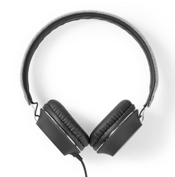 On-Ear hodetelefoner med kabel 3.5 mm | Kabellengde: 1.20 m | Grå / Sort -  ITSHOP