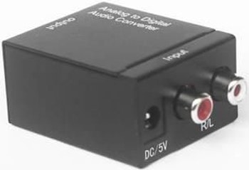 MicroConnect Analog-to-Digital, 1 x Audio L/R In, 1 x Coax Out, Toslink, 2-Channel, LPCM, Black