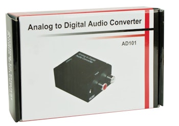 MicroConnect Analog-to-Digital, 1 x Audio L/R In, 1 x Coax Out, Toslink, 2-Channel, LPCM, Black