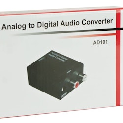 MicroConnect Analog-to-Digital, 1 x Audio L/R In, 1 x Coax Out, Toslink, 2-Channel, LPCM, Black