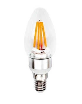 12V LED-pære Filament E14 Mignon 4W