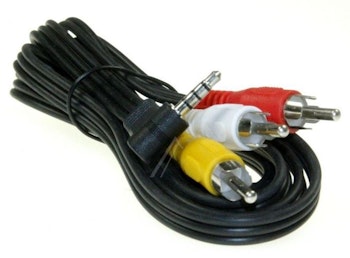 AV-kabel Minijack/3Xphonostikk 1,5m