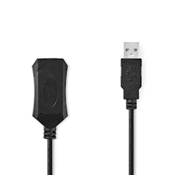 Aktiv USB-kabel USB 1.1 / USB 2.0 | USB-A Han | USB-A Hun | 480 Mbps | 10.0 m