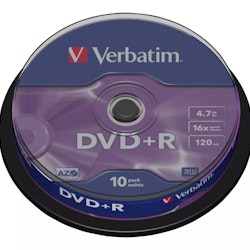VERBATIM DataLifePlus - DVD+R x 10 4.7 GB - lagringsmedier