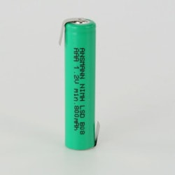 AAA Batteri FLATTOP 1,2V, 800MAH AAA NIMH BATTERI MED LODDEØRER