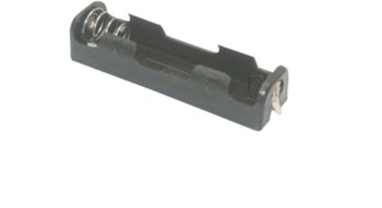 BATTERIHOLDER, 1X MIGNON AA MED LODDEØRER