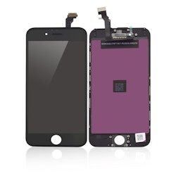 LCD Skjerm for iPhone 6 Black LCD Assembly with digitizer and Frame Copy LCD Highest grade - AUO Quality