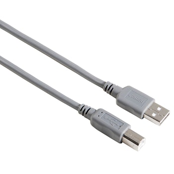 Hama Kabel USB A-B Grå 3m