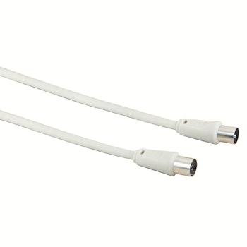 EXXTER Antennekabel 75dB 5m Vit han-hun